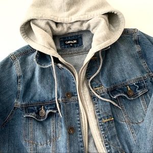 Hooded Carbon Jean Jacket Mens Small